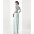 3/4 Sleeve Blouse Skirt and Lace Body Formal Evening Gown